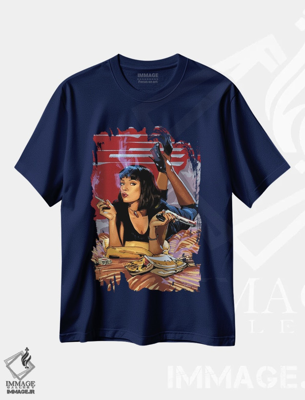 تیشرت سرمه ای طرح دار داستان عامه پسند اثر نیکیتا آباکوموف