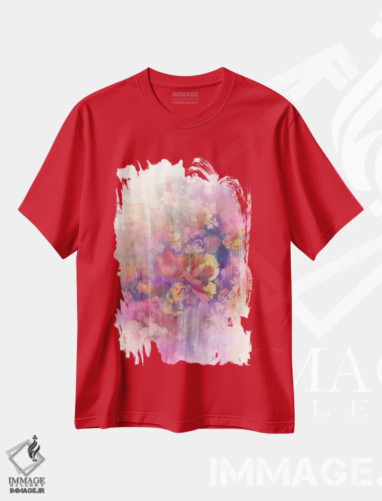 تیشرت قرمز طرح دار آوریل اثر ایمی استوارت