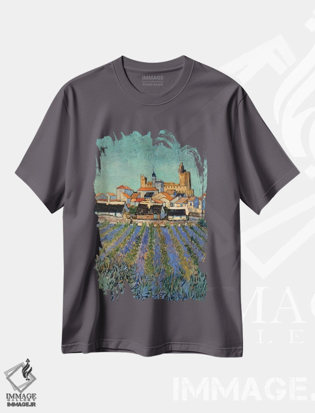 تیشرت طوسی طرح دار 1888,سن-ماری-دو-لا-مر، ۱۸۸۸ اثر ونسان ون گوگ