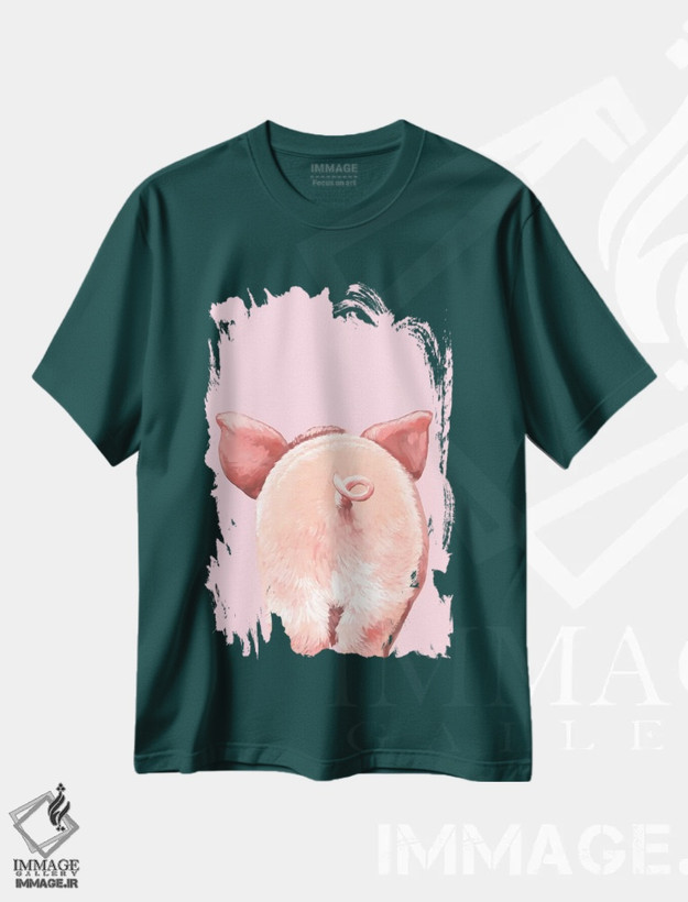 تیشرت سبز طرح دار پشت خوک اثر بگ نوز ورک
