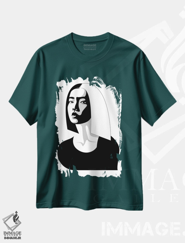 تیشرت سبز طرح دار LMS I اثر ادیلوم