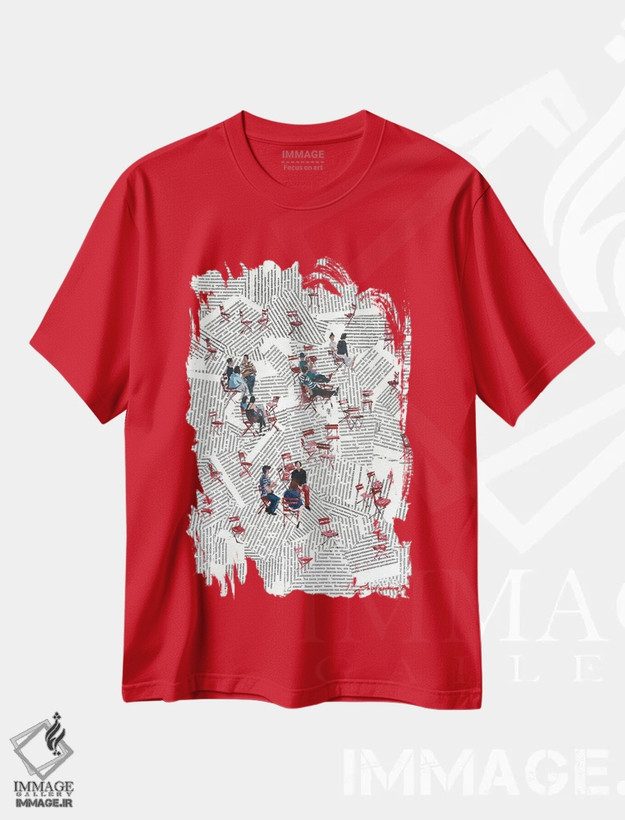 تیشرت قرمز طرح دار گرینیچ ویلیج اثر بوگدان شیپتنکو