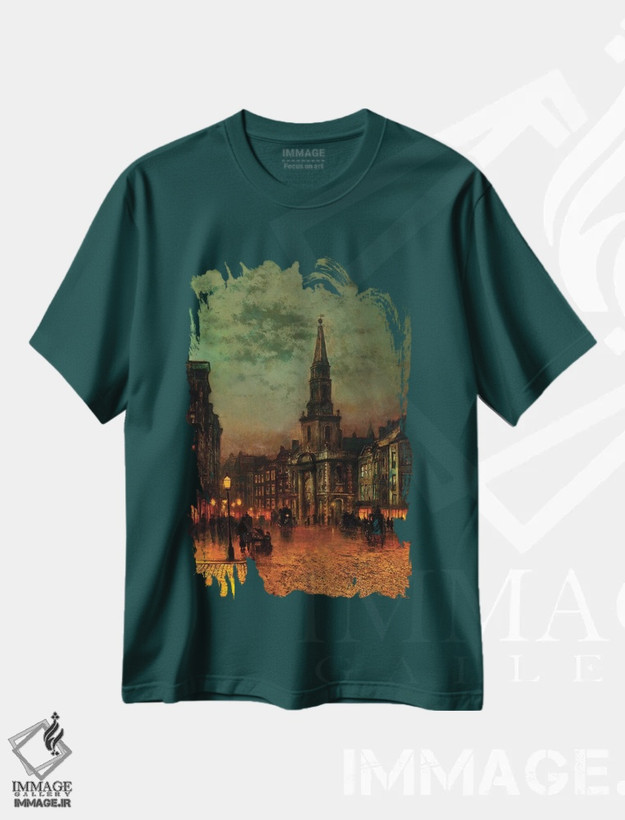 تیشرت سبز طرح دار 1885,خیابان بلکمن، ۱۸۸۵ اثر جان اتکینسون گریمشا