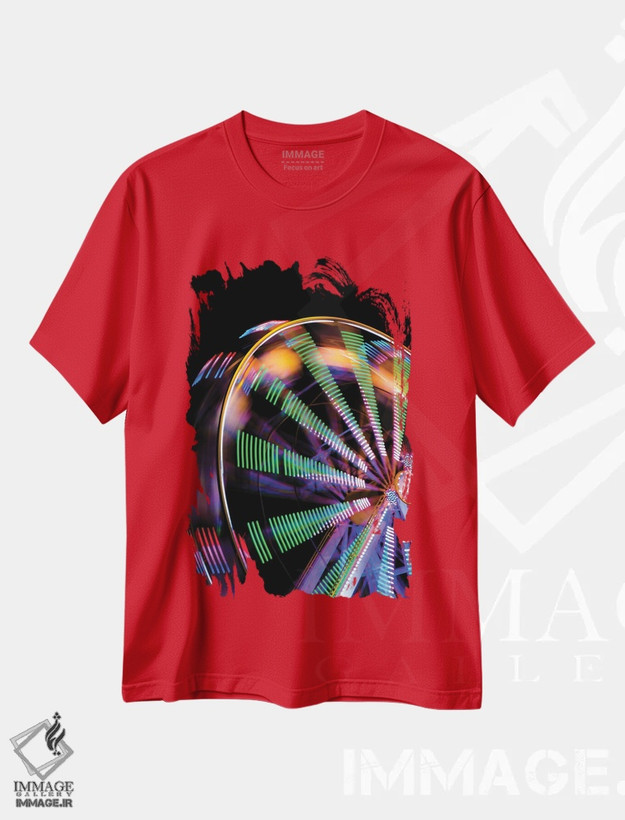 تیشرت قرمز طرح دار چرخ و فلک اثر گیلیارد برسسان