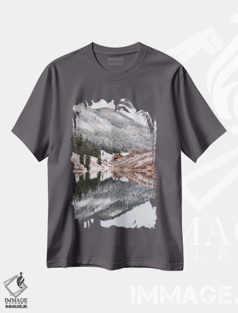 تیشرت طوسی طرح دار Colorado,دریاچه مریدین، کلرادو اثر دیلان واکر