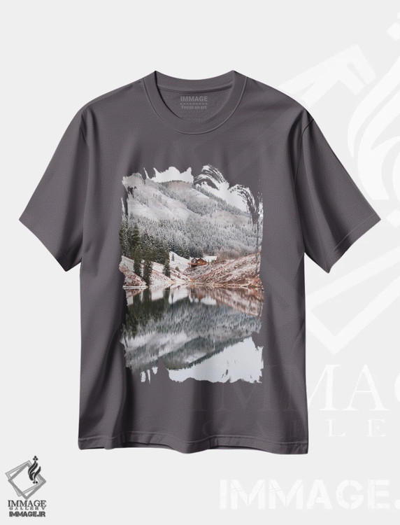 تیشرت طوسی طرح دار Colorado,دریاچه مریدین، کلرادو اثر دیلان واکر