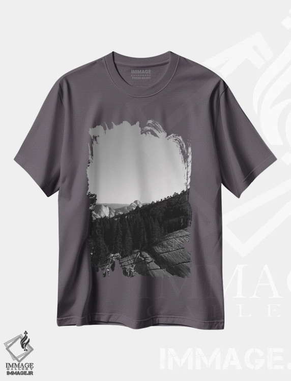 تیشرت طوسی طرح دار Yosemite National Park VII,نقطه ی اُلمستد، پارک ملی یوسیمیتی هفت اثر بثانی یانگ
