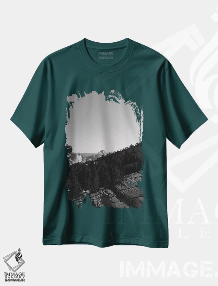 تیشرت سبز طرح دار Yosemite National Park VII,نقطه ی اُلمستد، پارک ملی یوسیمیتی هفت اثر بثانی یانگ
