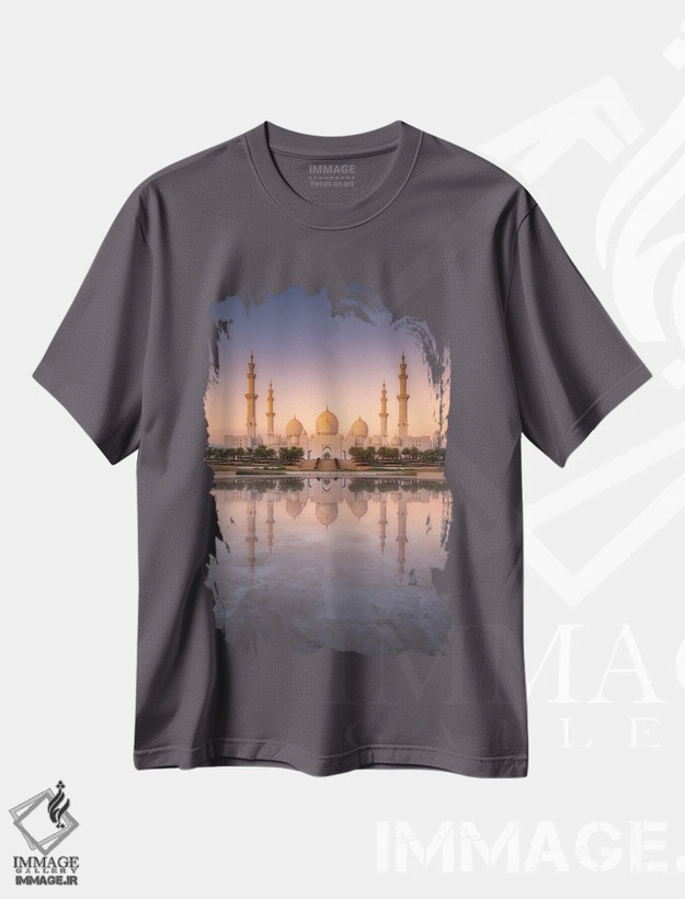 تیشرت طوسی طرح دار مسجد اثر فابیو آنتنور