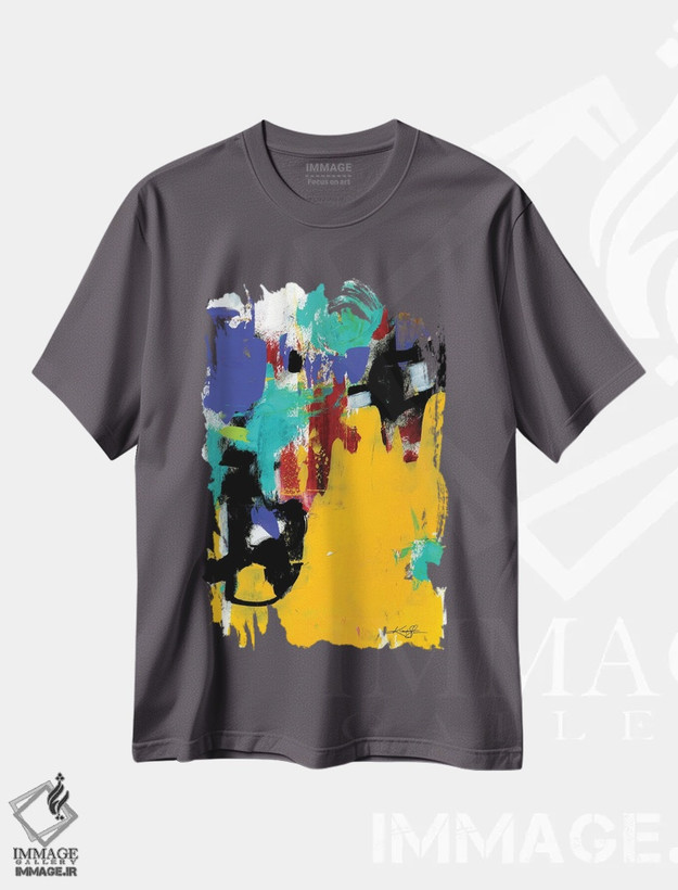 تیشرت طوسی طرح دار آواز رنگ XXIV اثر کتی مورتون استنیون