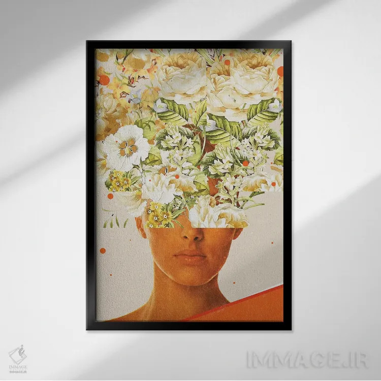 تابلو دکوراتیو "سر گل فوق العاده" اثر فرانک موس - نمای قابدار مشکی