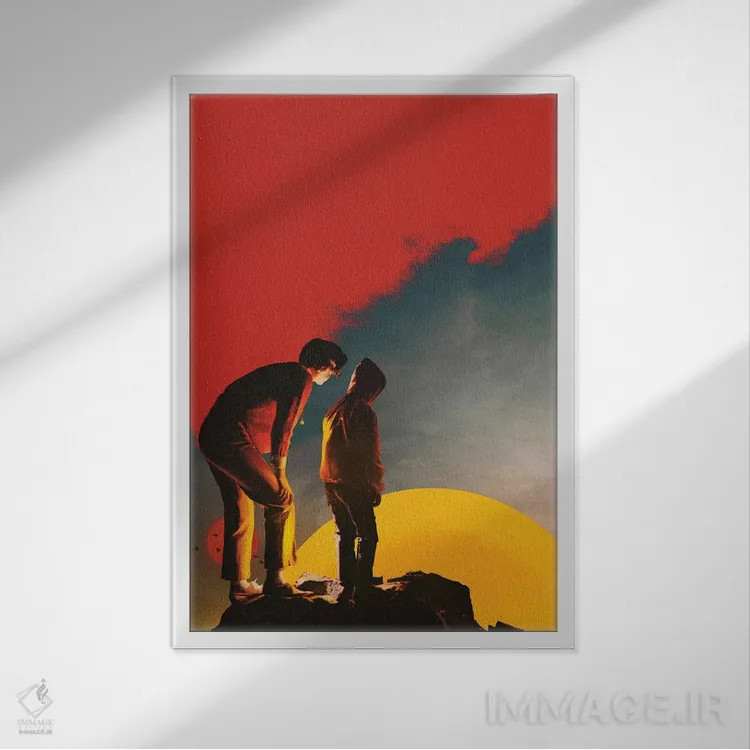 تابلو دکوراتیو آن پایین اثر فرن رودریگز - نمای قابدار سفید