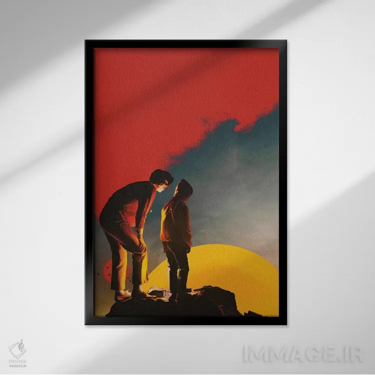 تابلو دکوراتیو آن پایین اثر فرن رودریگز - نمای قابدار مشکی