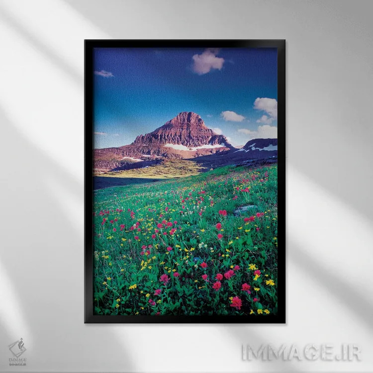 تابلو دکوراتیو کوه رینولدز، رشته کوه لوییس، کوه های راکی، پارک ملی یخچال… اثر گارث مک کورمک - نمای قابدار مشکی