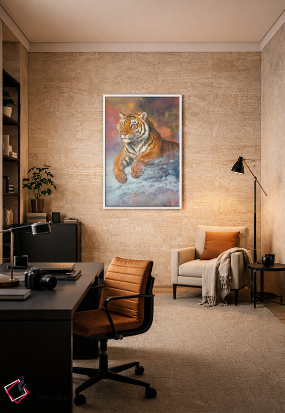 تابلو دکوراتیو ببر سیبری اثر گابریل هرمیدا - D6W