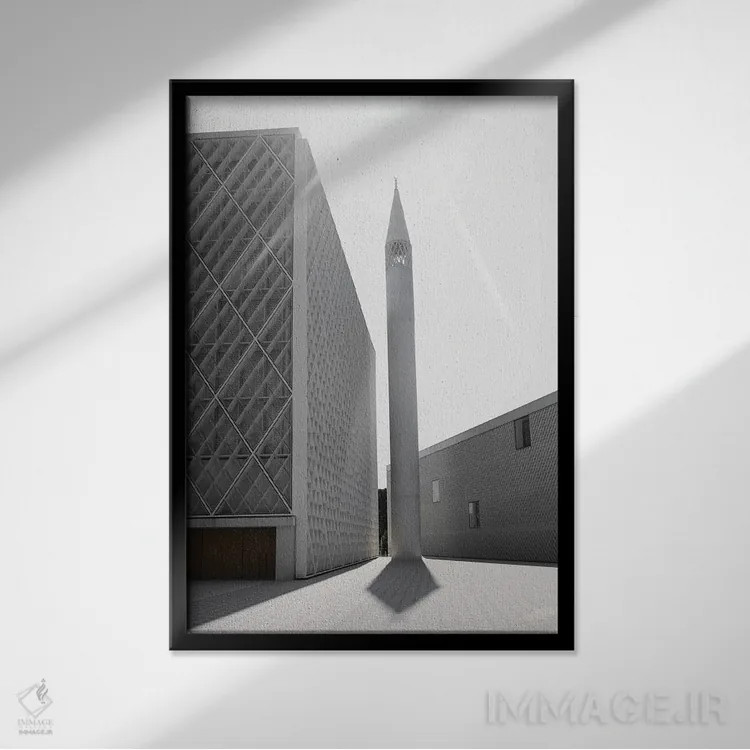 تابلو دکوراتیو مناره اثر گیلیارد برسسان - نمای قابدار مشکی