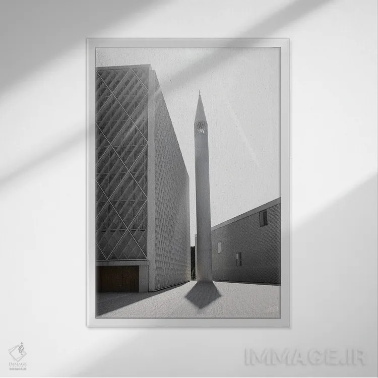 تابلو دکوراتیو مناره اثر گیلیارد برسسان - نمای قابدار سفید