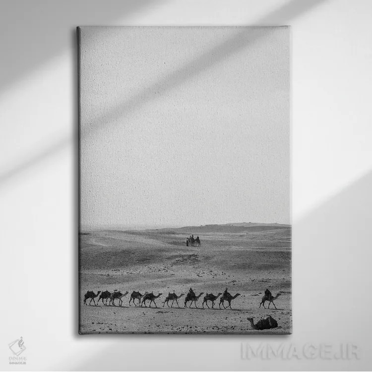 تابلو دکوراتیو مسیر شترها اثر گیلیارد برسسان - نمای روبهرو روی دیوار