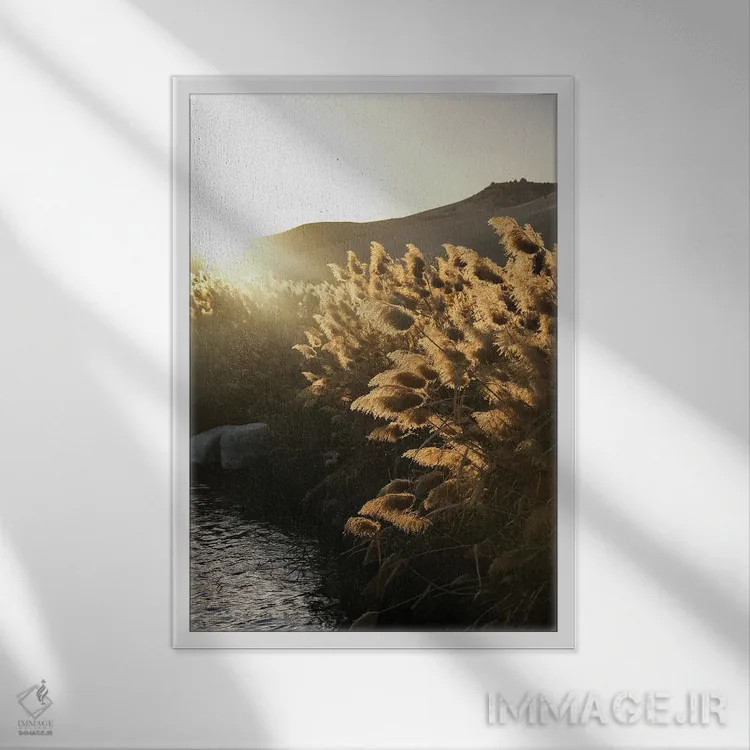 تابلو دکوراتیو نجوای نیل اثر گیلیارد برسسان - نمای قابدار سفید