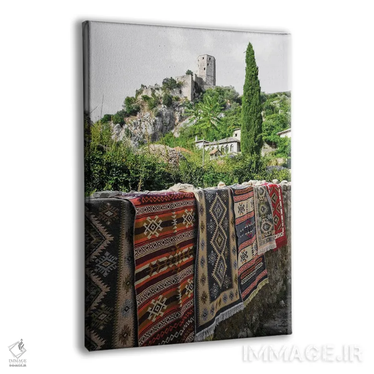 تابلو دکوراتیو فرش و سرو اثر گیلیارد برسسان - نمای پرسپکتیو محصول