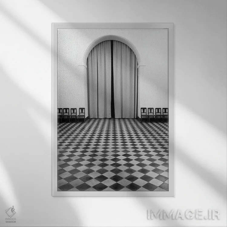 تابلو دکوراتیو اتاق اثر گیلیارد برسسان - نمای قابدار سفید