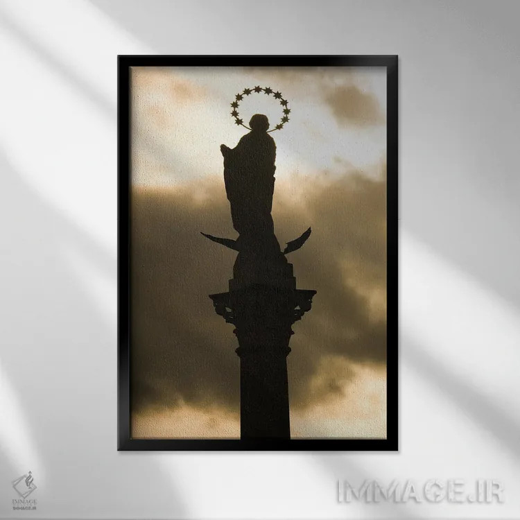 تابلو دکوراتیو آسمانی اثر گیلیارد برسسان - نمای قابدار مشکی