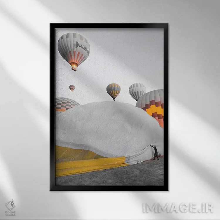 تابلو دکوراتیو رهسپار به سوی آسمان اثر گیلیارد برسسان - نمای قابدار مشکی