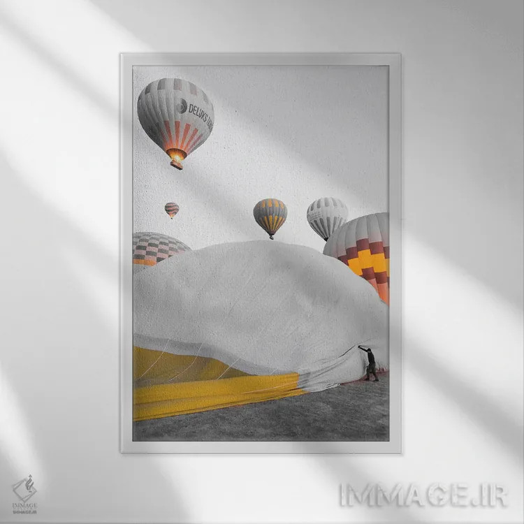تابلو دکوراتیو رهسپار به سوی آسمان اثر گیلیارد برسسان - نمای قابدار سفید