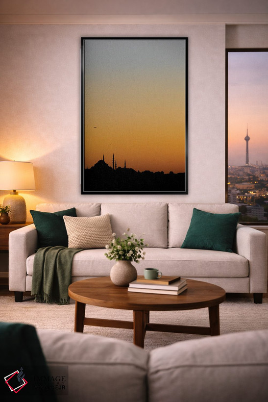 تابلو دکوراتیو انعکاس های غروب اثر گیلیارد برسسان - D2B