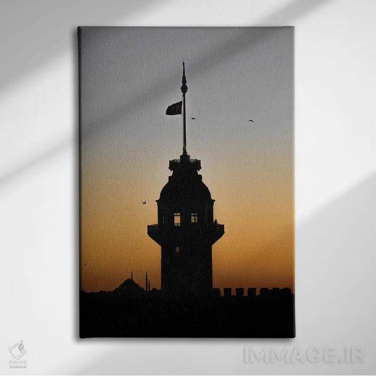 تابلو دکوراتیو برج غروب اثر گیلیارد برسسان - نمای روبهرو روی دیوار