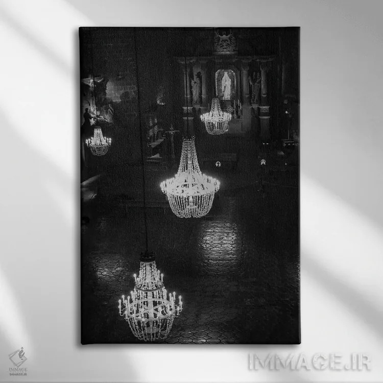 تابلو دکوراتیو لوسترها اثر گیلیارد برسسان - نمای روبهرو روی دیوار