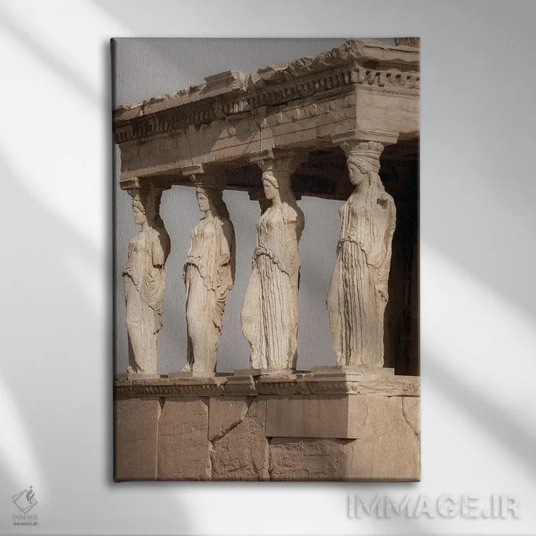 تابلو دکوراتیو کاریاتید اثر گیلیارد برسسان - نمای روبهرو روی دیوار