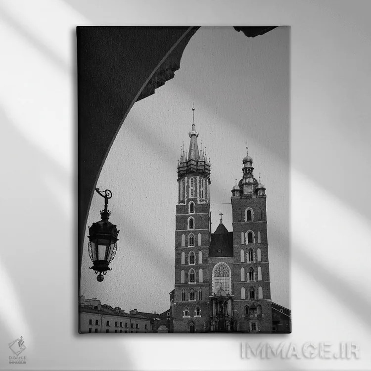 تابلو دکوراتیو کلیسای جامع کراکوف اثر گیلیارد برسسان - نمای روبهرو روی دیوار