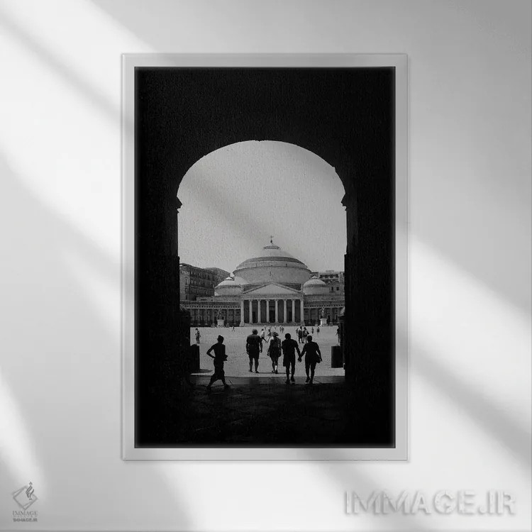 تابلو دکوراتیو دریچه ناپل اثر گیلیارد برسسان - نمای قابدار سفید