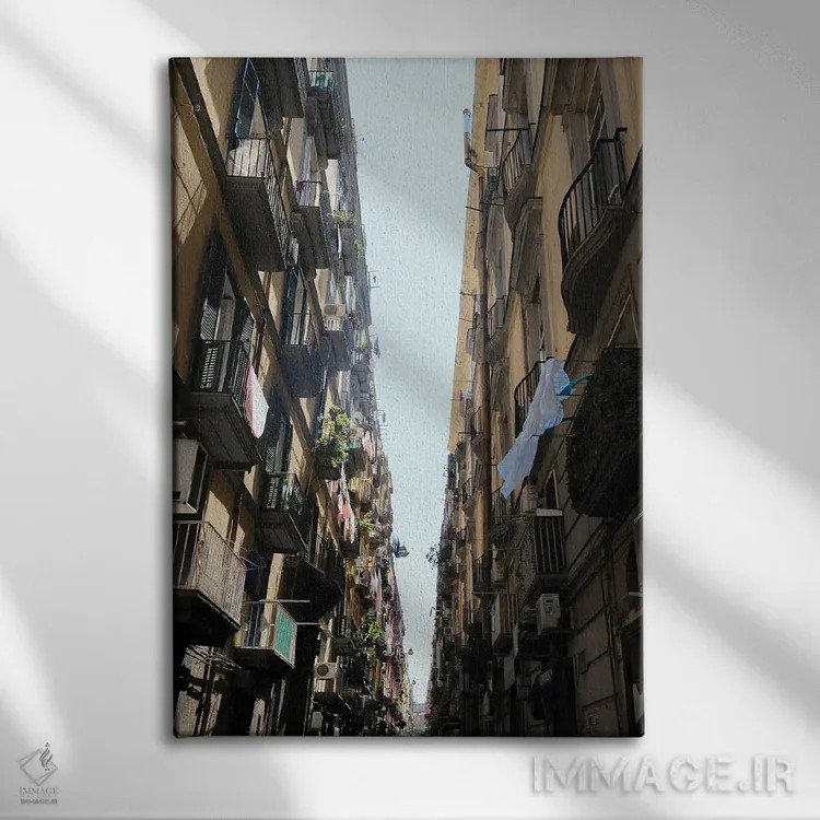 تابلو دکوراتیو خیابان ناپل اثر گیلیارد برسسان - نمای روبهرو روی دیوار
