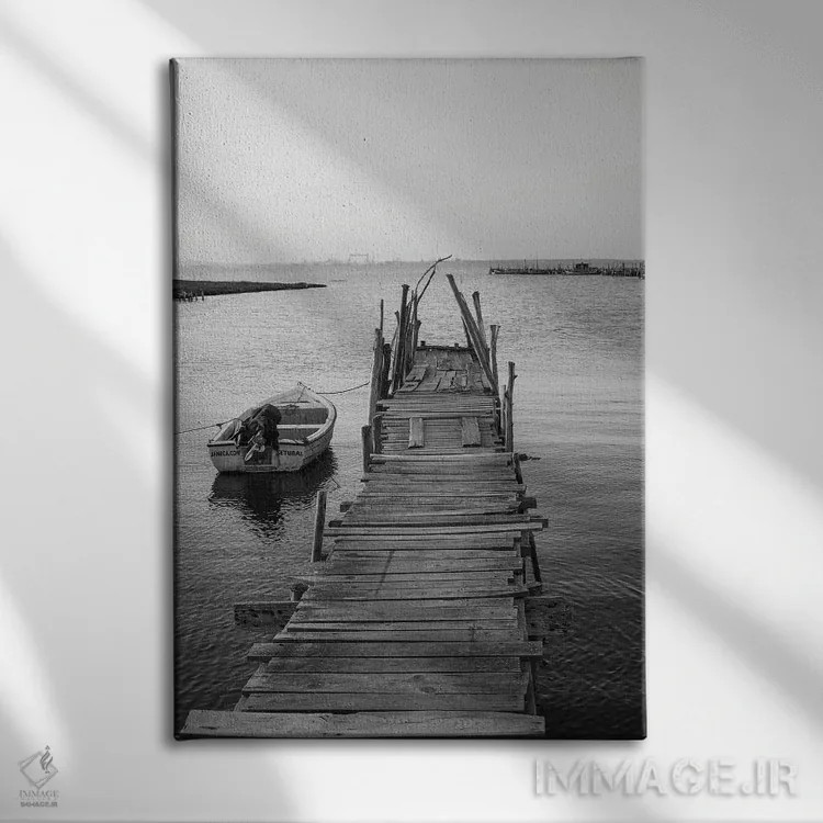تابلو دکوراتیو اسکله قدیمی اثر گیلیارد برسسان - نمای روبهرو روی دیوار