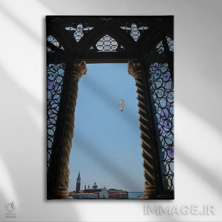 تابلو دکوراتیو مناظر ونیز اثر گیلیارد برسسان - نمای روبهرو روی دیوار