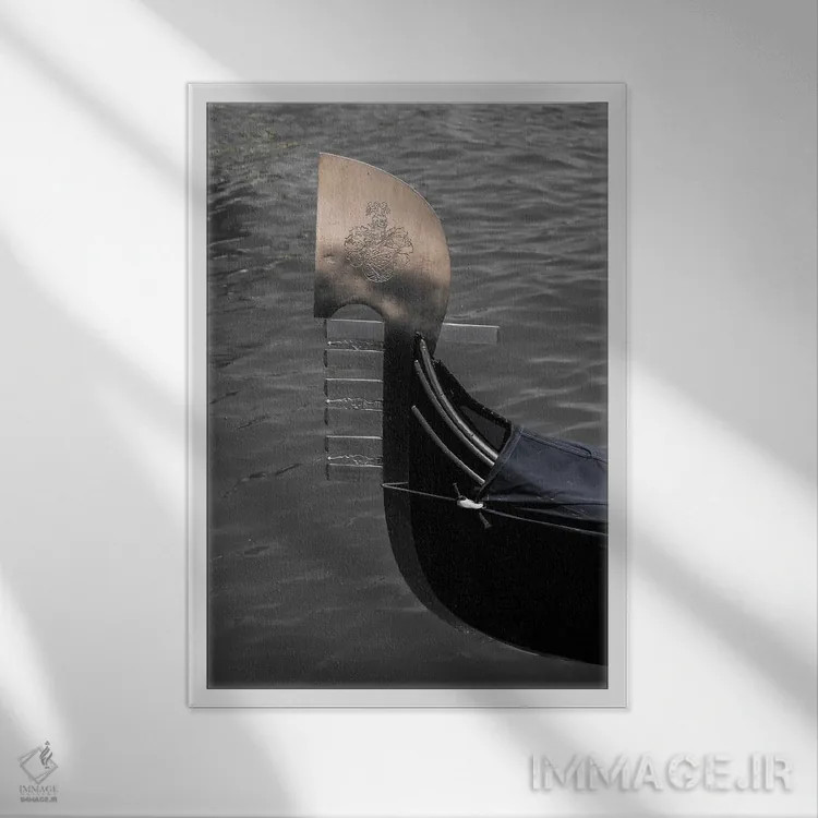 تابلو دکوراتیو گوندولا اثر گیلیارد برسسان - نمای قابدار سفید