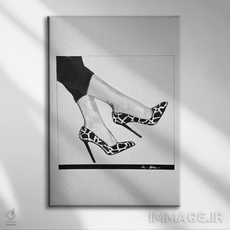 تابلو دکوراتیو کیش یا مات اثر گیل لبلو - نمای روبهرو روی دیوار