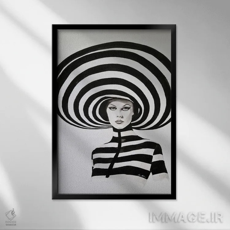 تابلو دکوراتیو آهنربایی اثر گیل لبلو - نمای قابدار مشکی