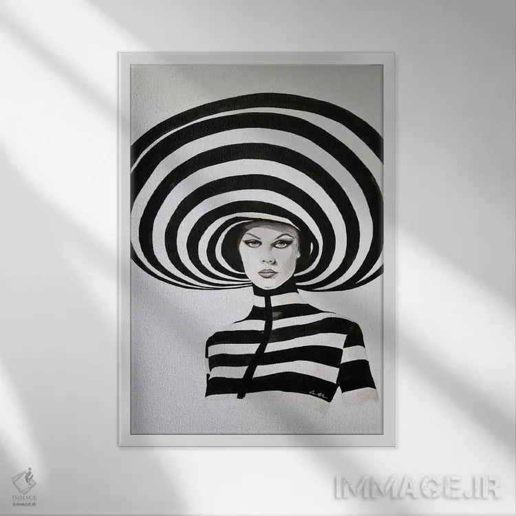 تابلو دکوراتیو آهنربایی اثر گیل لبلو - نمای قابدار سفید