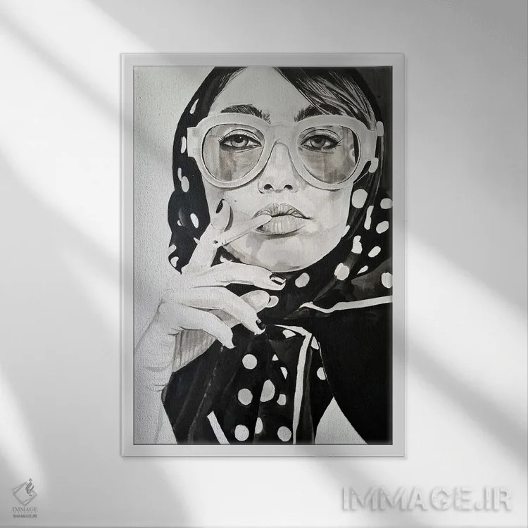 تابلو دکوراتیو باران دوباره می آید اثر گیل لبلو - نمای قابدار سفید