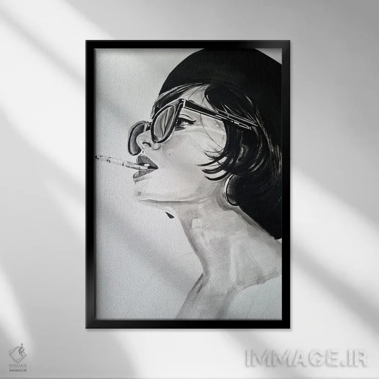 تابلو دکوراتیو به من بگو چه لازم است اثر گیل لبلو - نمای قابدار مشکی
