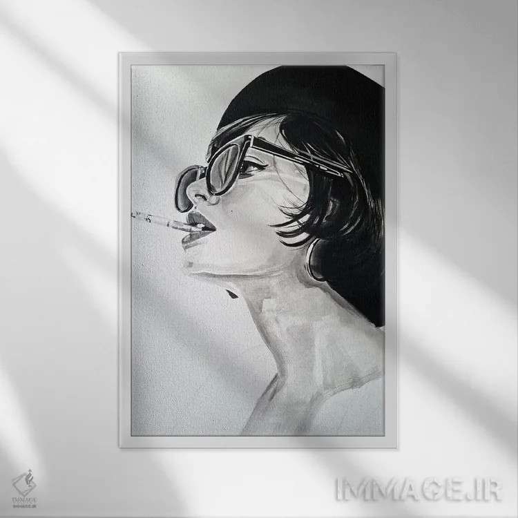 تابلو دکوراتیو به من بگو چه لازم است اثر گیل لبلو - نمای قابدار سفید