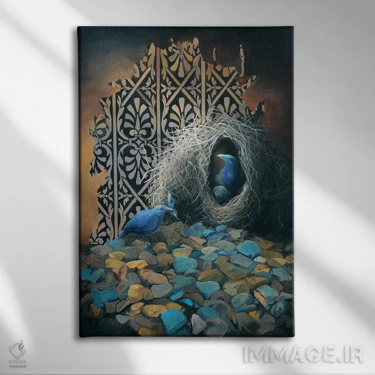 تابلو دکوراتیو مجموعه عشق اثر گیگی چن - نمای روبهرو روی دیوار