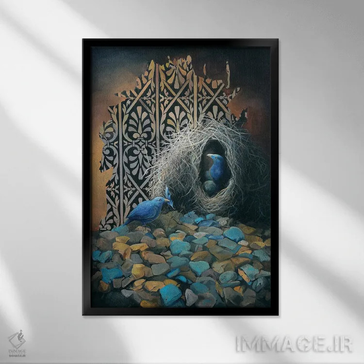 تابلو دکوراتیو مجموعه عشق اثر گیگی چن - نمای قابدار مشکی