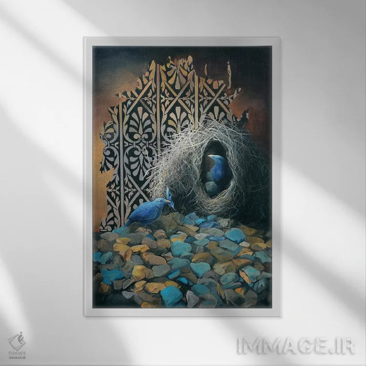 تابلو دکوراتیو مجموعه عشق اثر گیگی چن - نمای قابدار سفید