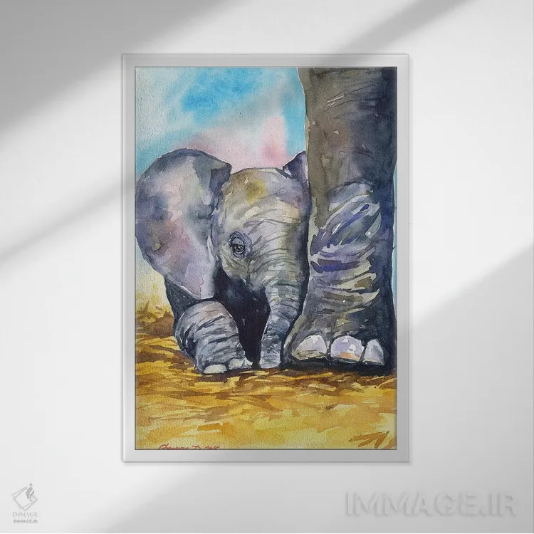 تابلو دکوراتیو عشق مادرانه اثر جورج دیاچنکو - نمای قابدار سفید