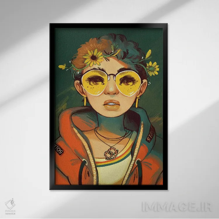 تابلو دکوراتیو تخمین اثر ژنووا بی - نمای قابدار مشکی