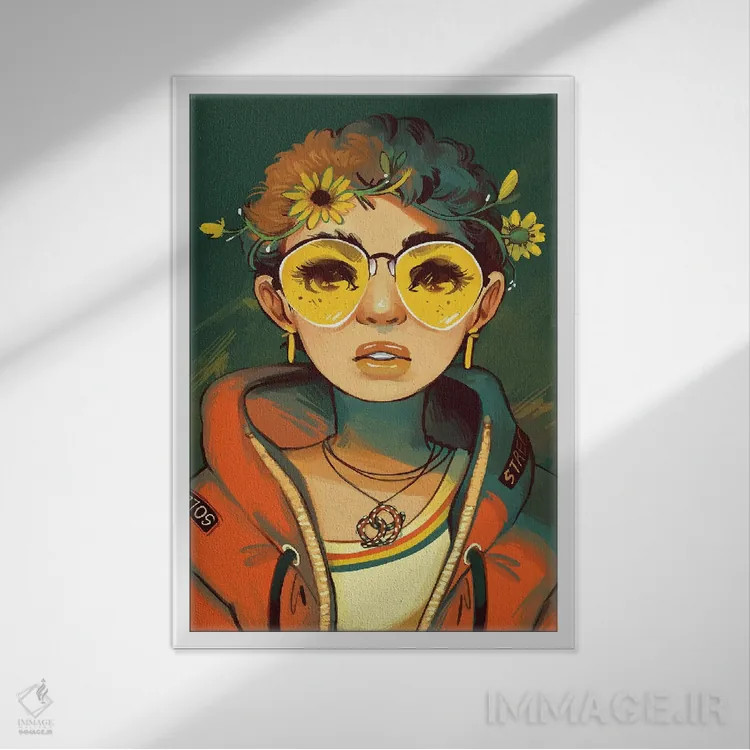 تابلو دکوراتیو تخمین اثر ژنووا بی - نمای قابدار سفید
